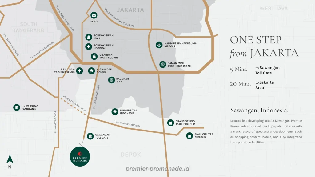 Peta Lokasi Primer Promenade Sawagan